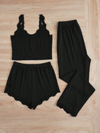 Ensemble de pyjama femme 3 Pcs