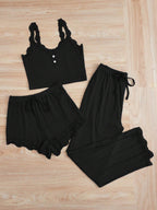 Ensemble de pyjama femme 3 Pcs