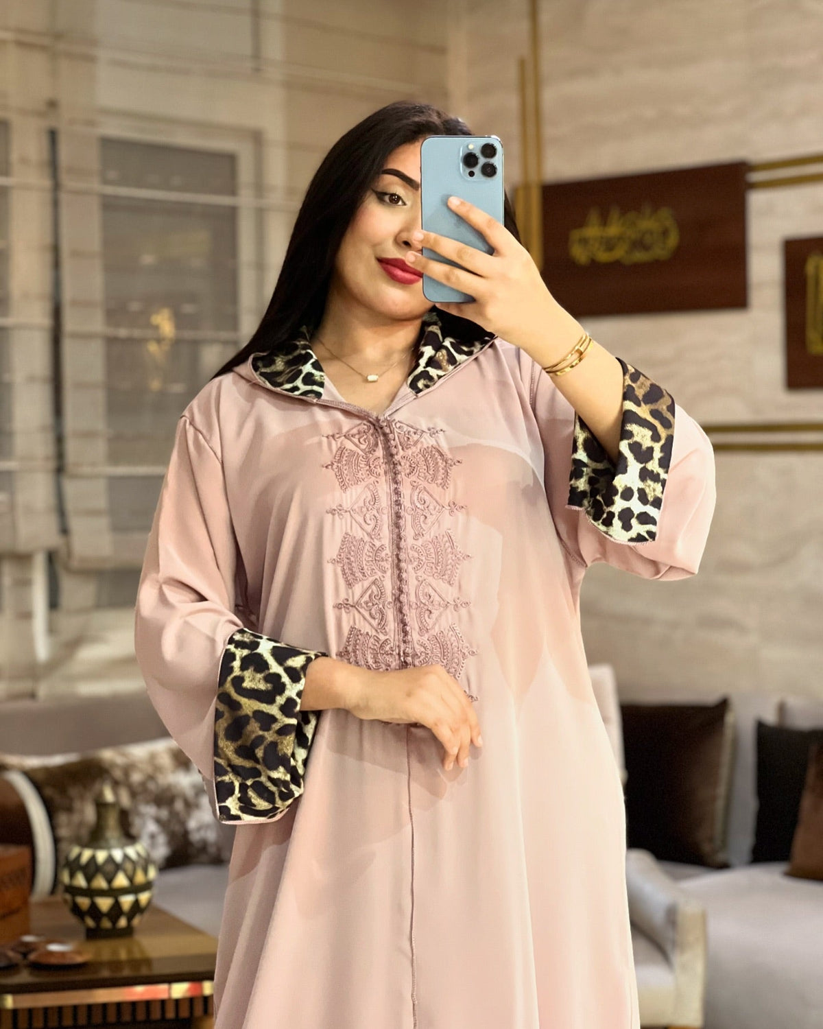 Jellaba Moderne Dégradé Style Tigre – REF 0745